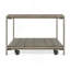 Table basse rectangulaire avec plateau en bois manufacturé et tablette