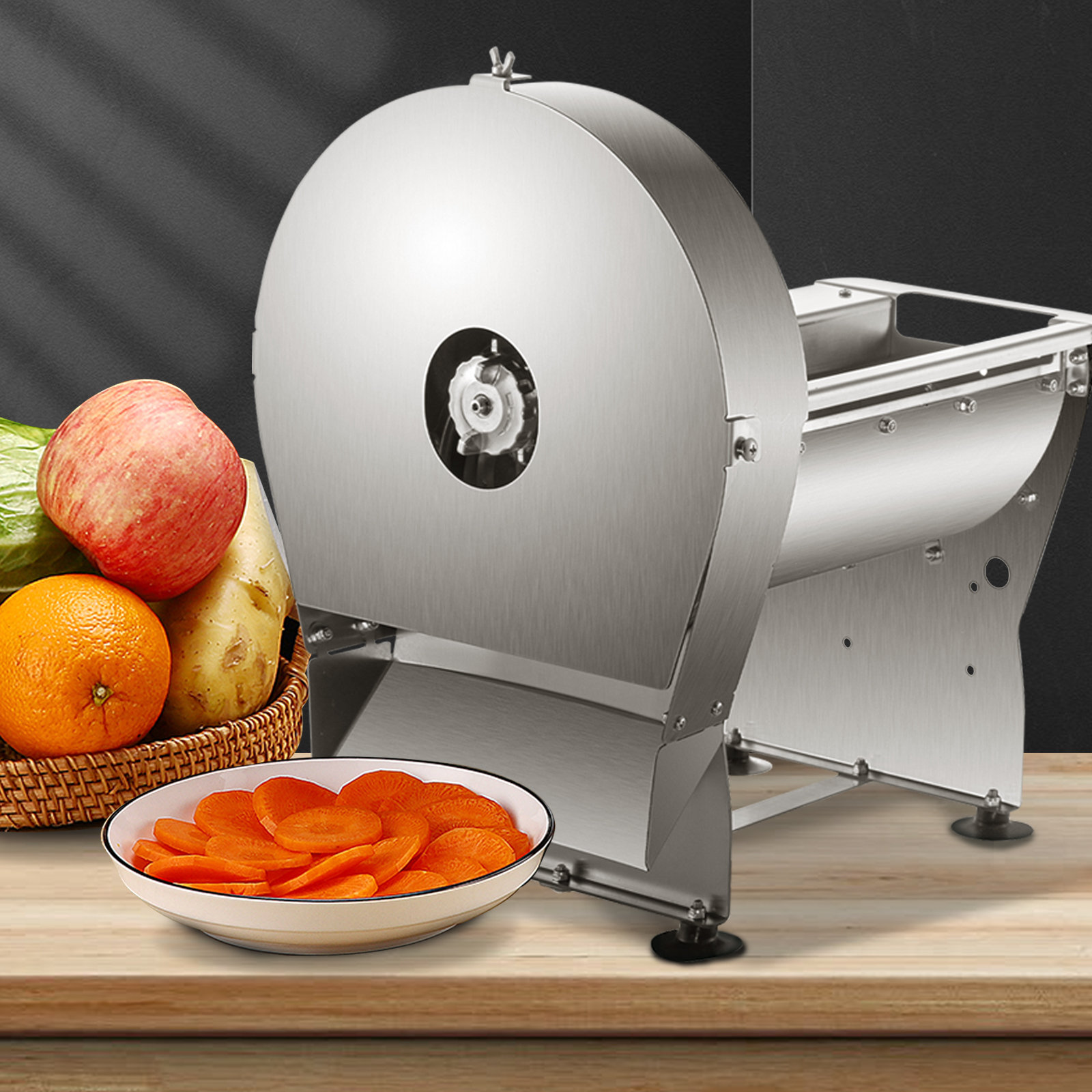 VEVOR Electric Food Slicer, 10In Manual Vegetable Fruit Slicer ...