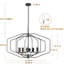 Lampe suspendue pliable en métal noir