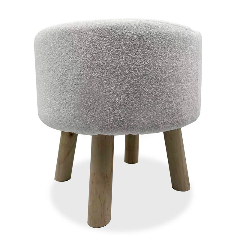 Ensemble de repose-pieds contemporain 2 pièces, / Revêtement et pieds en bois inclinés