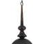 Luminaire suspendu rétro en forme de dôme en métal antique à 1 lumière-130493803