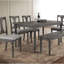 Ensemble de 2 chaises d'appoint en bois au fini rustique gris rustique pour plus de confort et de style dans les salles à manger