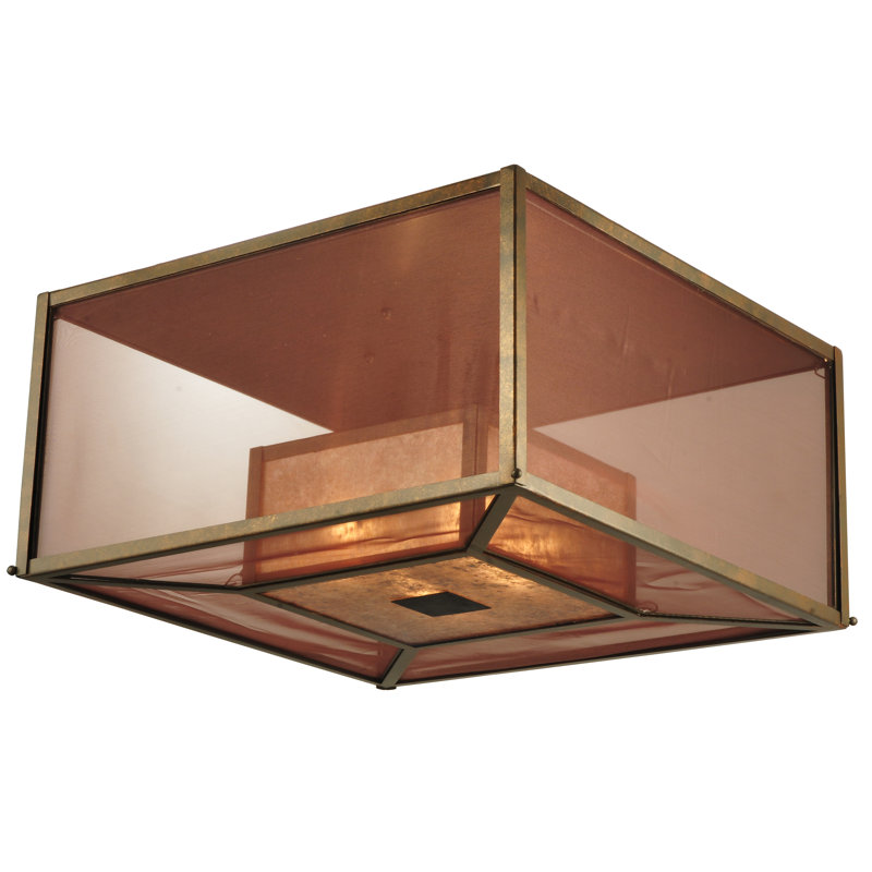 Plafonnier encastré carré 34" à fixation unique 4 lumières