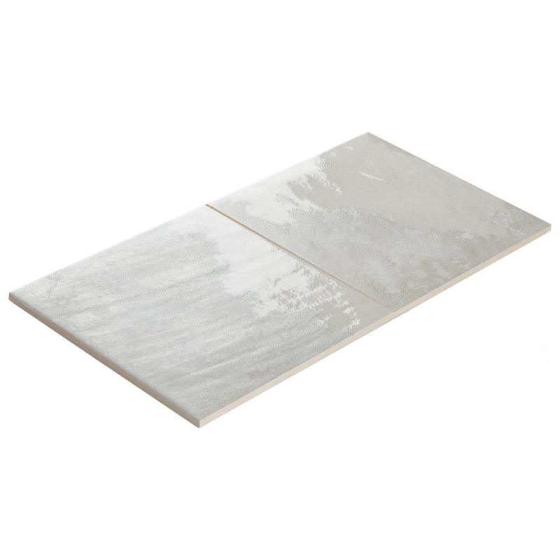 Kings Luxe Tradition 8" x 16" Porcelain Vintage Wall Tile, Silver
