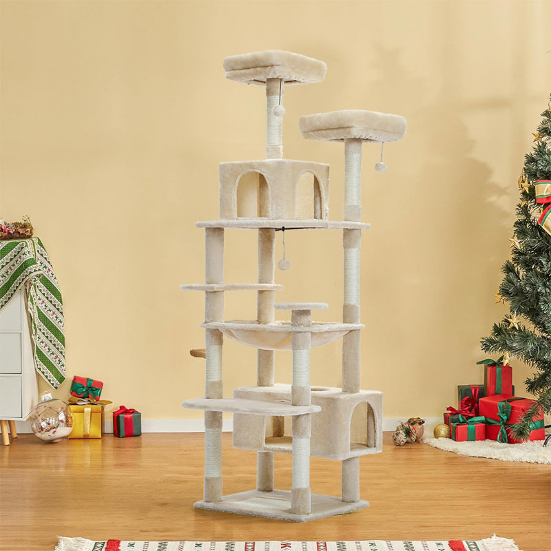 Arbre à chat de 72 po pour chat Etha, Beige