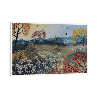Across Autumn Meadow by Jo Grundy - Painting on Canvas