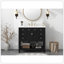 Meuble-lavabo 36 po avec lavabo supérieur, armoire de rangement moderne avec 2 portes à fermeture douce et 6 tiroirs, meuble-lavabo simple