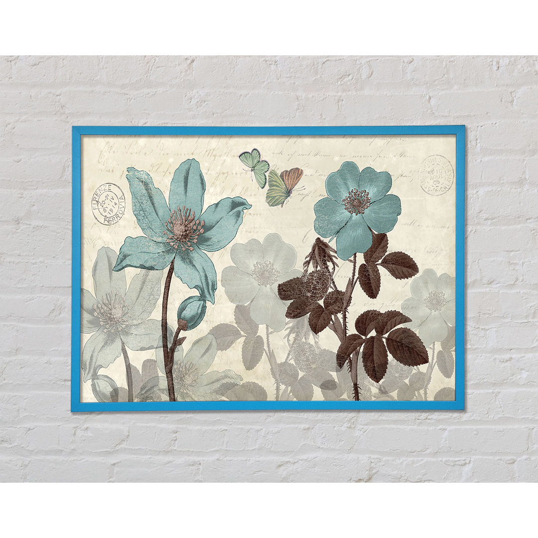 Blaue Blume Stand Tall - Druck