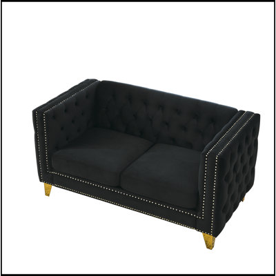 3-seater + 2-seater Combination sofa.BLACK VELVET