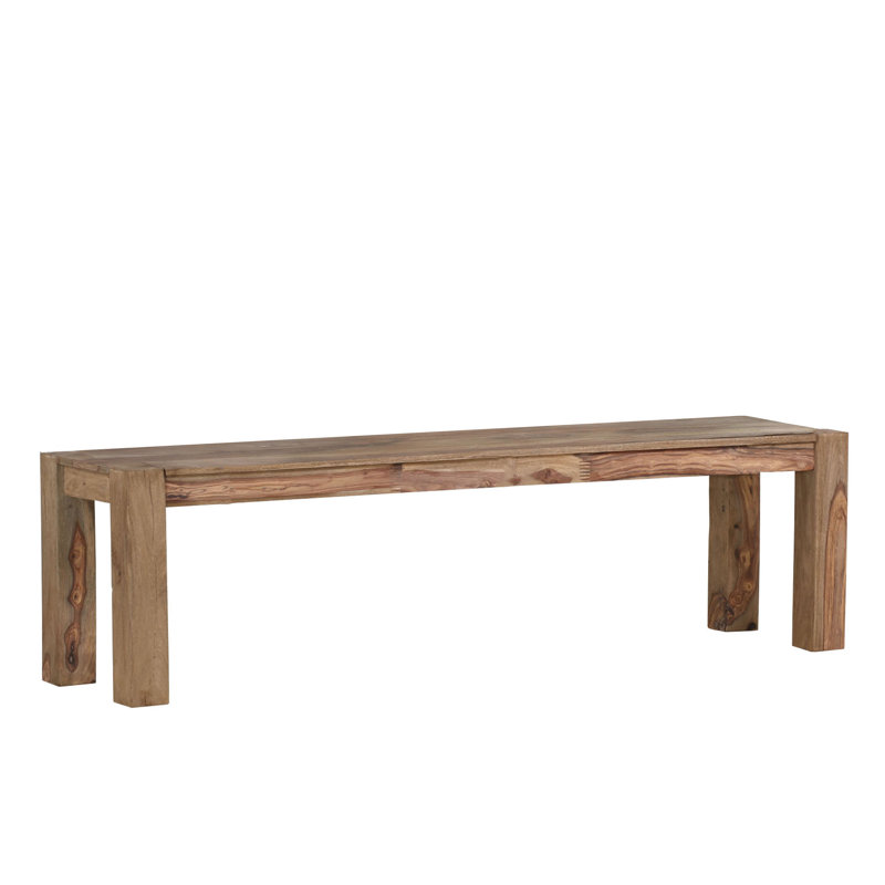 Rigid Solid Wood Bench, 45 cm H x 160 cm W x 40 cm D