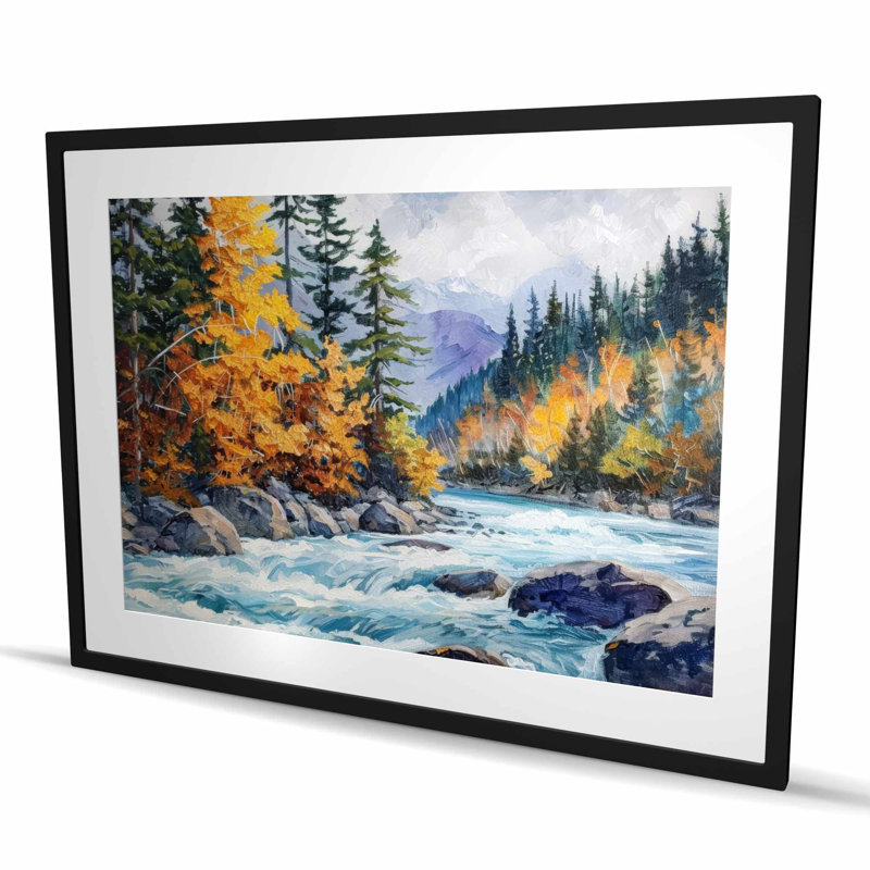 Rapids - reproduction encadrée rouge mat pour une décoration intérieure époustouflante