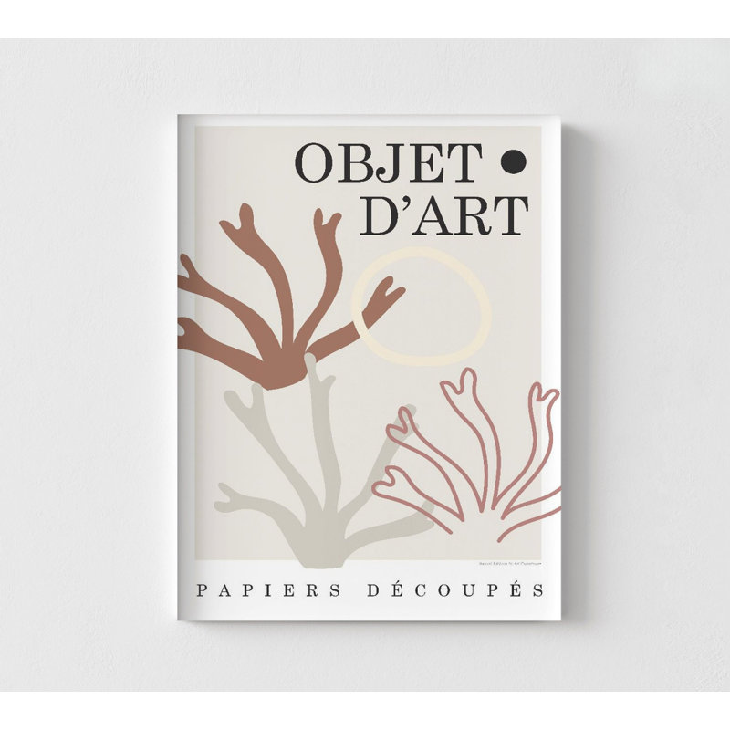 Affiche de véritables récifs coralliens, reproduction de plantes de Henri Matisse, décor d'œuvres d'art beige, décor d'espace neutre de salon, affiche d'art de bureau