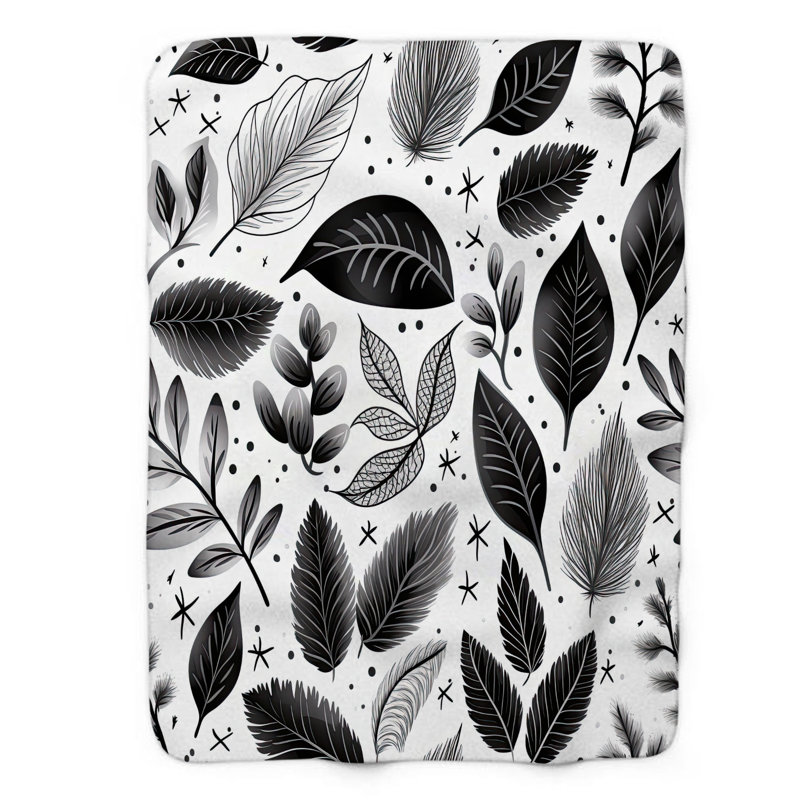 Jeté Inkwell Autumn Whispers - 1 pièce Sherpa B Premium, L 60 po x L 80 po