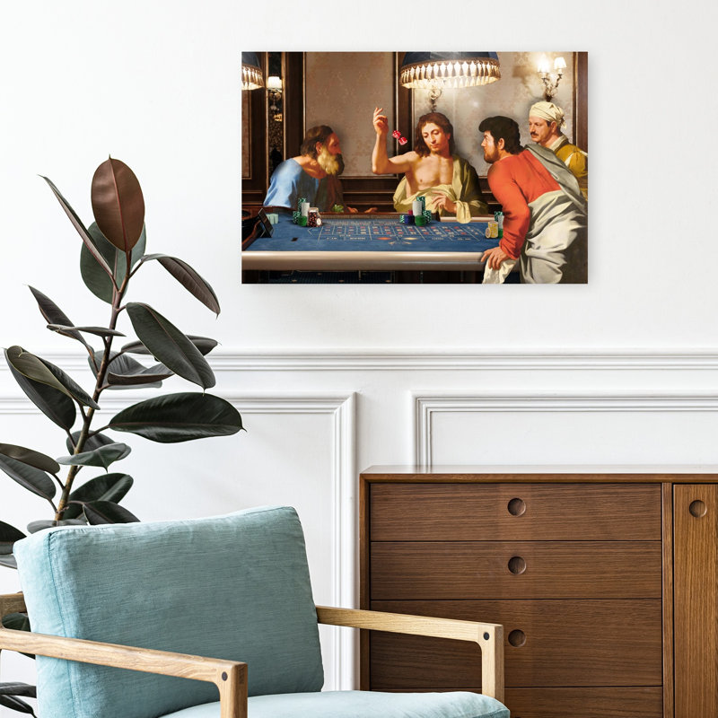 Casino Gang Colorful Retro Surreal Wall Art Print 1 Piece Wrapped Canvas Wall Art, 60.96cm H x 40.64cm W