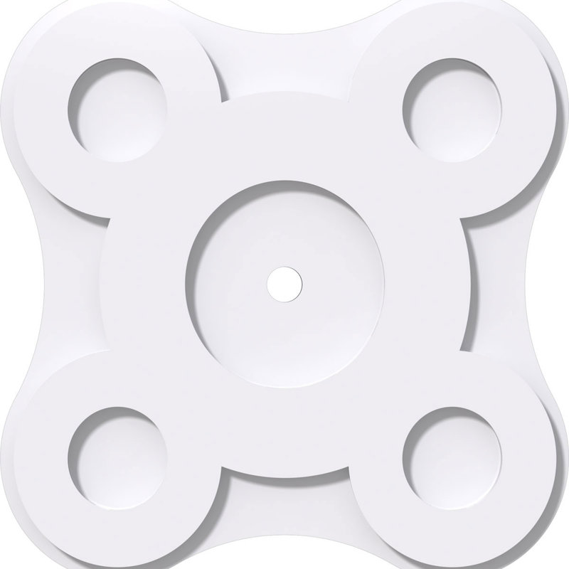 Médaillon de plafond contemporain en PVC de qualité architecturale Luna, H 1 po x l 34 po x P 34 po