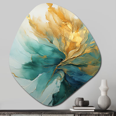 «Dodson - Abstract Spirals», art mural asymétrique en métal, reproduction d'art moderne de forme unique
