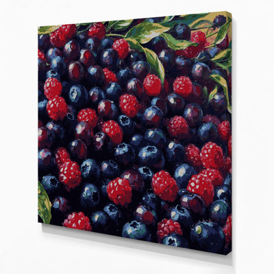 «Fruit Boysenberry», art mural sur toile mauve