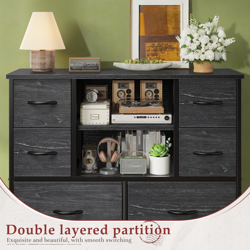 38 " W 10 - Drawer Dresser, Black