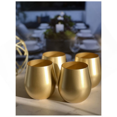 Ensemble de 4 verres à vin en plastique (18 oz), ensemble de verres à vin en acrylique sans BPA, verres à vin incassables, verres à vin