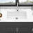 32X19" Quartz Composite Undermount Sink - White, Stable, Functional Workstation Kitchen Basin Material, User-