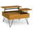 Hunter 32"W Solid Wood Industrial Square Lift Top Coffee Table with Hidden Storage and Metal  Hairpin Legs-100083367