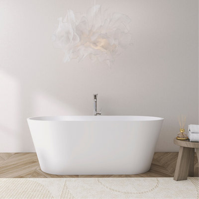 Baignoire de trempage autoportante de 71 pouces pour salle de bain