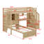 Lit mezzanine simple au-dessus de simple avec bureau-494991207