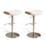 Chaise d'appoint blanche sans dossier (ensemble de 2)