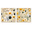 Elyne - Ensemble de 2 collages carrés botaniques abstraits-101856061-101856063