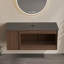 Meuble-lavabo mural de 122 cm (48 po) avec comptoir, fini noyer, en bois d'ingénierie, sans lavabo.-125086311-135381152