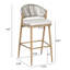 Extérieur avec siège de 30,25 po de hauteur, 2 pièces, structure en aluminium en forme de PE, finition érable, style moderne, rouille de 19,12 po de profondeur, 21,44 de largeur, coussin d’eau 39,93 po, siège rembourré en mousse 2