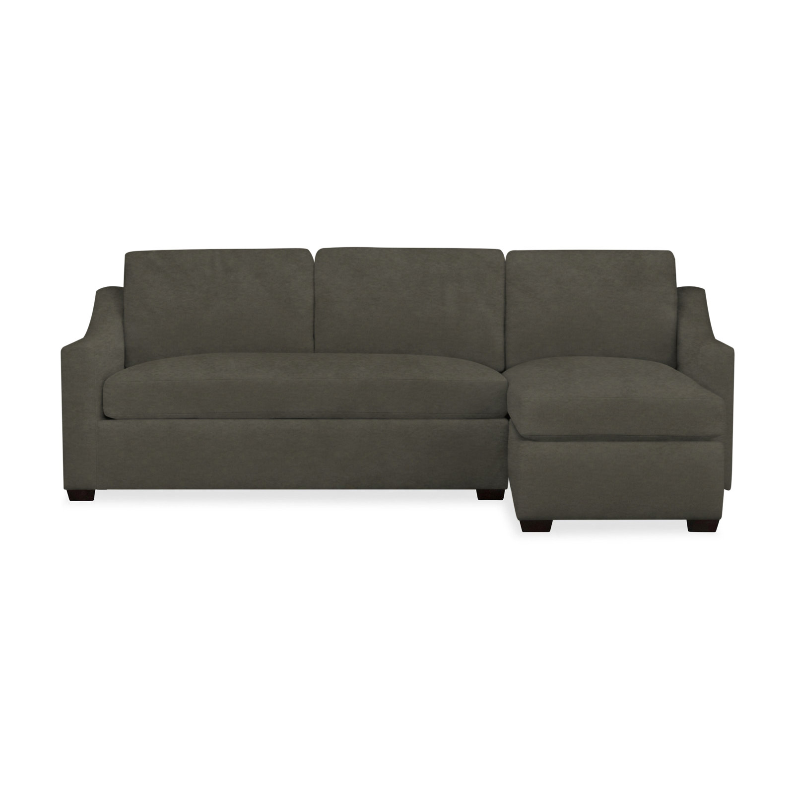 Cranbrook Upholstered Chaise L-Sectional, Bella Ash Performance Velvet, Right Hand Facing