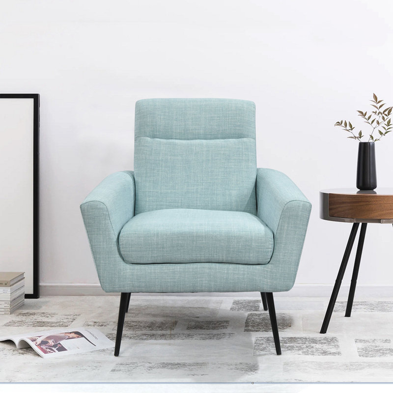 Fauteuil large 30 po Wellesley, Lin bleu clair