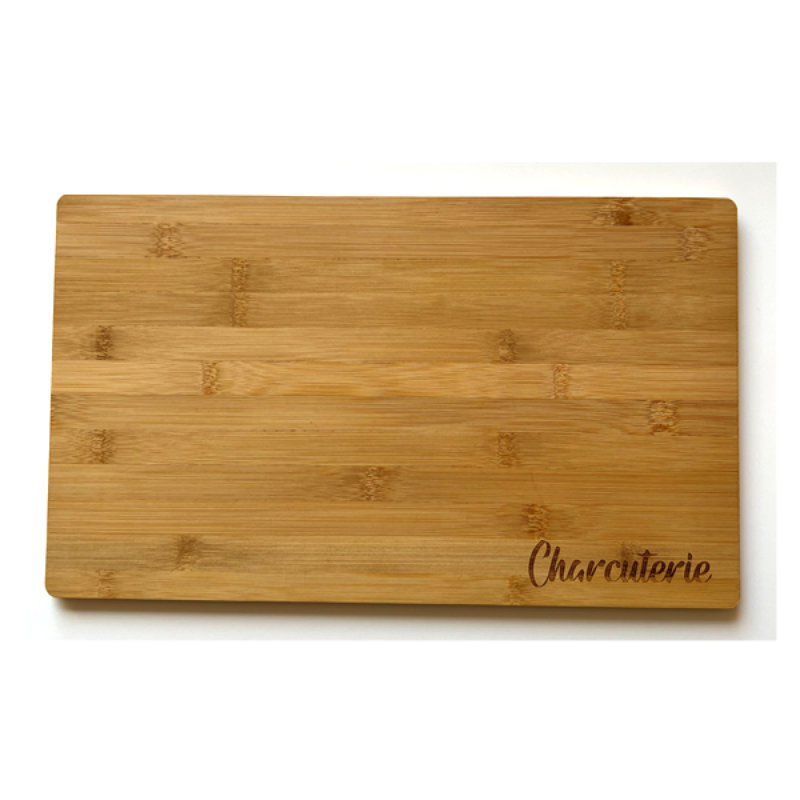 Rectangular Bamboo With Stamped"Charcuterie" Cutting Board