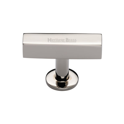 Heritage Brass Cabinet Knob Symmetrical Square Design 44mm