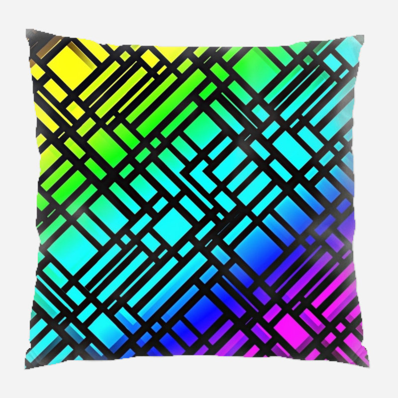 Geometric Microsuede Reversible Throw Pillow