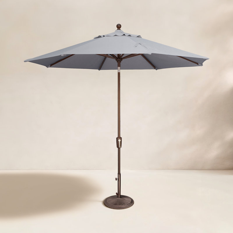 Canela 108'' Market Olefin Umbrella, Bronze, Granite Sunbrella®