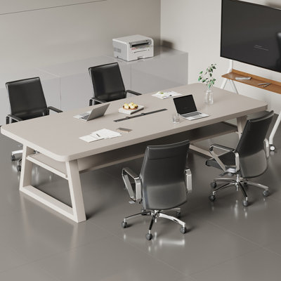 Petite table de conférence 70,87 "moderne avec tablette et prises de courant