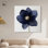 «Night Dal II», art floral bleu sur toile par 