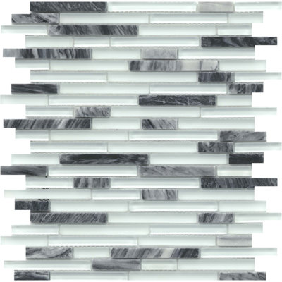 Lucente Campo 12 in. x 13 in. Glossy/Matte Glass Wall Tile (10.72 sq. ft./Case)