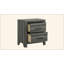 Table de chevet 2 tiroirs de style moderne en bois gris