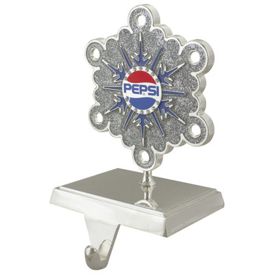 Porte-chaussette de Noël flocon de neige 6,5 "argent et bleu" PEPSI "