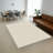 Minimalist Curve Geometric Indoor Area Rug, Modern, Contemporary, Coastal, Bohemian, Bedroom, Kitchen, Living Room, Non Shedding, Ivory/Cream-233495356