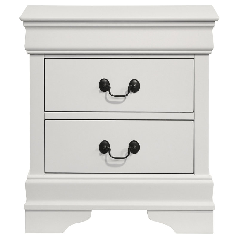 2-drawer Nightstand Bedside Table White