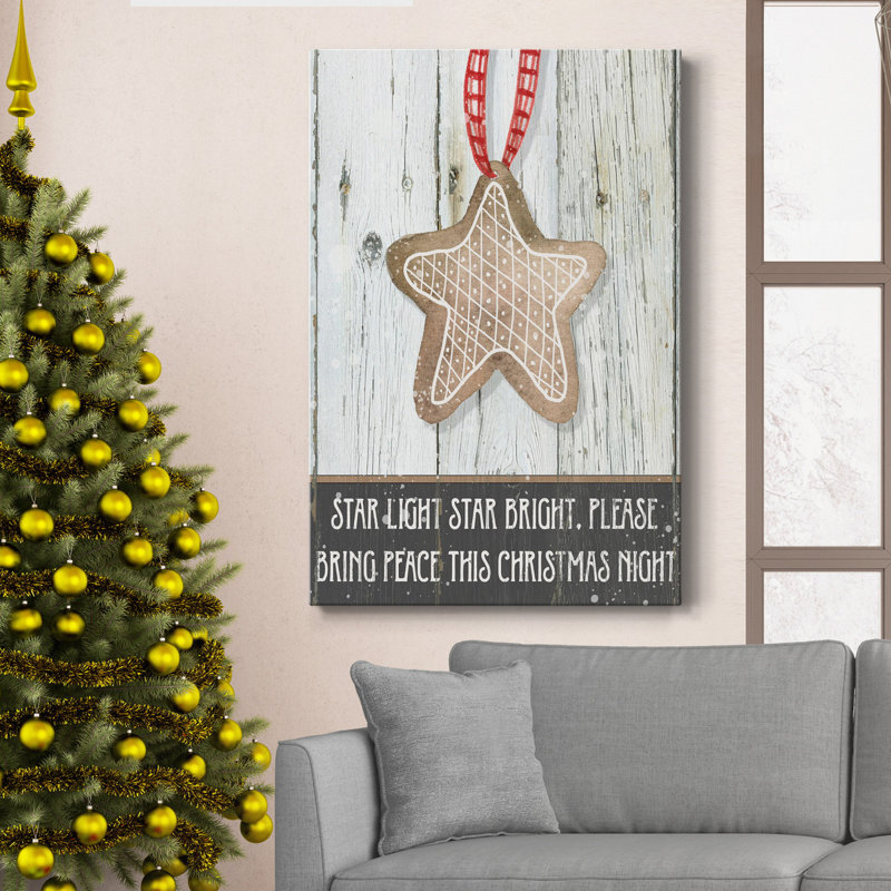 «Gingerbread Star», reproduction sur toile tendue, H 48 po x l 32 po x P 1 po