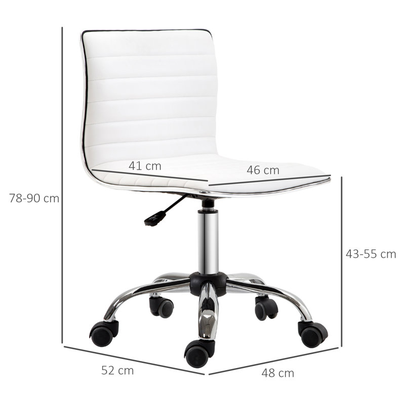 Brayden Studio Office Chair, White, White