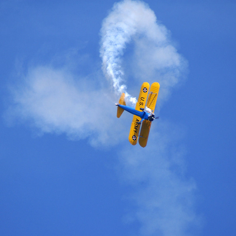 Stearman Kaydet Biplane by NNehring - Wrapped Canvas Print, 30cm H x 30cm W x 3.8cm D