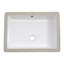 Lavabo de salle de bain encastrable 17 po x 15 po rectangulaire en céramique blanche avec trop-plein 17 po x 15 po