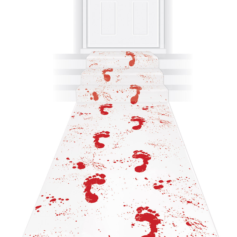 Chemin à empreintes de pied en sang Halloween