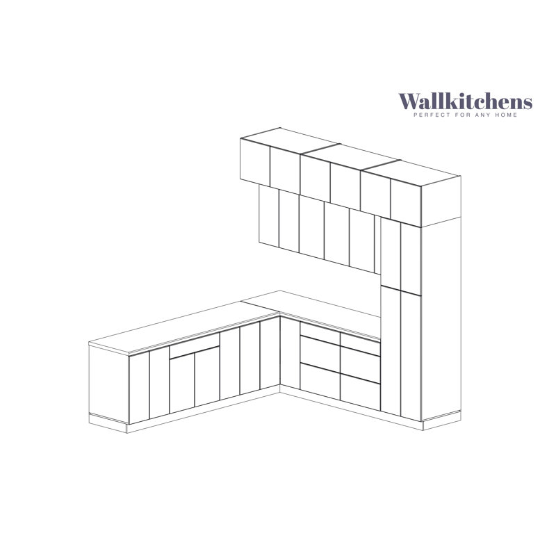 Cuisine complète FK-CULINAIREHEAVEN L 108 x H 108, Blanc mat